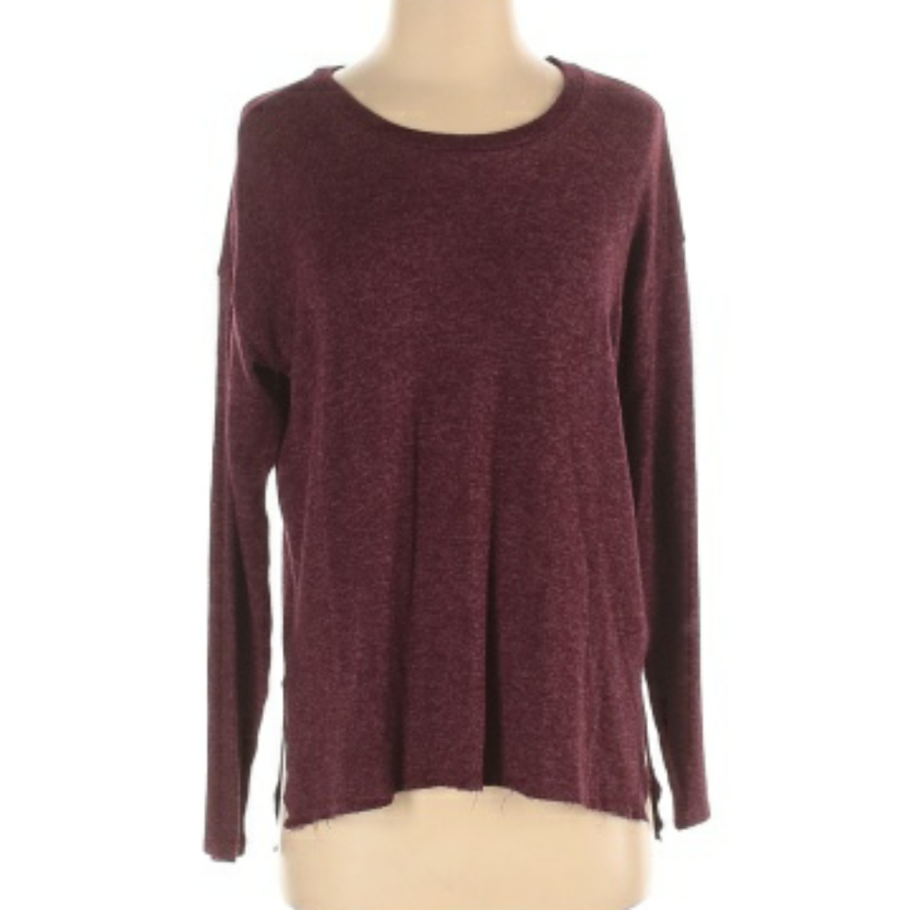 American Eagle Soft & Sexy plush maroon shirt - Picture 1 of 8